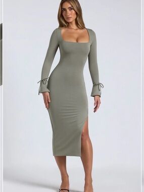 button knit dress Ingrid & Isabel Button Front Sweater Maternity Dress - Taupe